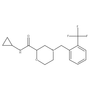 N-cyclopropyl-4-{[2-(trifluoromethyl)phenyl]methyl}morpholine-2-carboxamide Structure