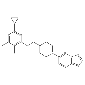 2-Cyclopropyl-4,5-dimethyl-6-[(1-{[1,2,4]triazolo[4,3-b]pyridazin-6-yl}piperidin-4-yl)methoxy]pyrimidine结构式