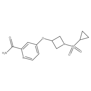 4-{[1-(Cyclopropanesulfonyl)azetidin-3-yl]oxy}pyridine-2-carboxamide结构式