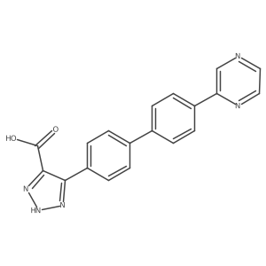 4-[4'-(2-Pyrazinyl)[1,1'-biphenyl]-4-yl]-1H-1,2,3-triazole-5-carboxylic acid Structure