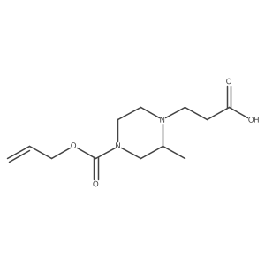 3-{2-Methyl-4-[(prop-2-en-1-yloxy)carbonyl]piperazin-1-yl}propanoic acid Structure