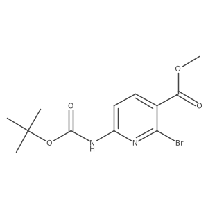 Methyl 2-bromo-6-{[(tert-butoxy)carbonyl]amino}pyridine-3-carboxylate结构式