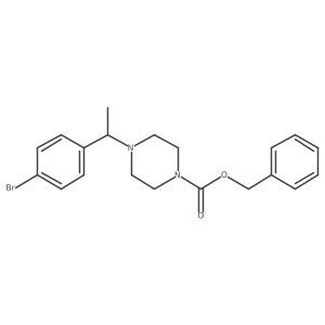 Benzyl 4-[1-(4-bromophenyl)ethyl]piperazine-1-carboxylate Structure