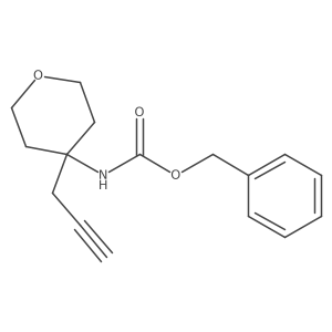 benzyl N-[4-(prop-2-yn-1-yl)oxan-4-yl]carbamate结构式