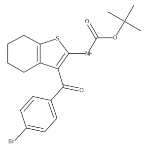 tert-butyl N-[3-(4-bromobenzoyl)-4,5,6,7-tetrahydro-1-benzothiophen-2-yl]carbamate Structure