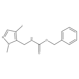 benzyl N-[(4-iodo-1-methyl-1H-pyrazol-5-yl)methyl]carbamate结构式