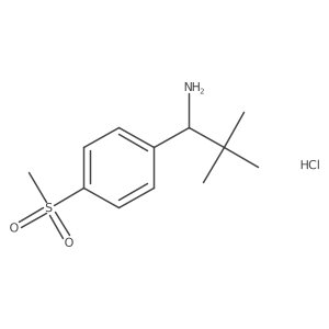 1-(4-Methanesulfonylphenyl)-2,2-dimethylpropan-1-amine hydrochloride结构式