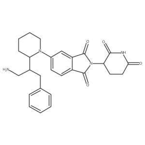 5-[2-(1-amino-3-phenylpropan-2-yl)piperidin-1-yl]-2-(2,6-dioxopiperidin-3-yl)-2,3-dihydro-1H-isoindole-1,3-dione Structure