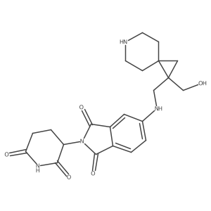 2-(2,6-dioxopiperidin-3-yl)-5-({[1-(hydroxymethyl)-6-azaspiro[2.5]octan-1-yl]methyl}amino)-2,3-dihydro-1H-isoindole-1,3-dione结构式