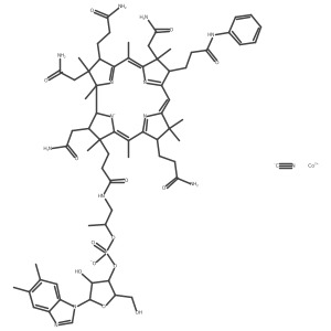 Cobalamin-monoacid anilide cyanide Structure