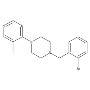 4-{4-[(2-Bromophenyl)methyl]piperazin-1-yl}-5-methylpyrimidine Structure
