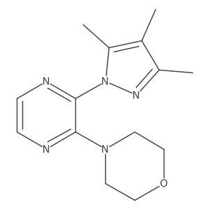 4-[3-(3,4,5-trimethyl-1H-pyrazol-1-yl)pyrazin-2-yl]morpholine Structure