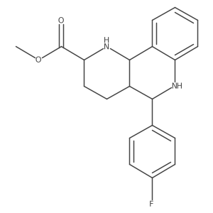 methyl 5-(4-fluorophenyl)-1H,2H,3H,4H,4aH,5H,6H,10bH-benzo[h]1,6-naphthyridine-2-carboxylate结构式