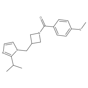1-({1-[4-(methylsulfanyl)benzoyl]azetidin-3-yl}methyl)-2-(propan-2-yl)-1H-imidazole结构式