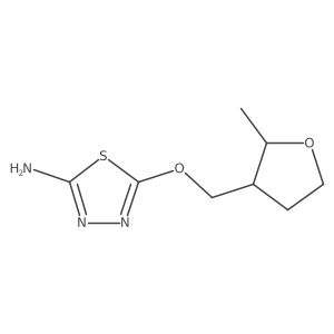 5-[(Tetrahydro-2-methyl-3-furanyl)methoxy]-1,3,4-thiadiazol-2-amine结构式