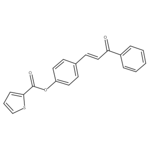 4-[(1Z)-3-oxo-3-phenylprop-1-en-1-yl]phenyl thiophene-2-carboxylate结构式