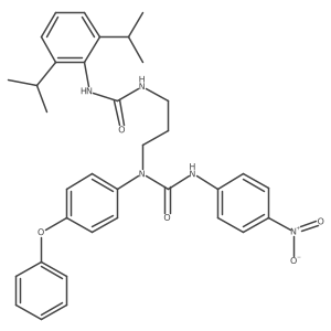 1-(3-(3-(2,6-Diisopropylphenyl)ureido)propyl)-3-(4-nitrophenyl)-1-(4-phenoxyphenyl)urea Structure
