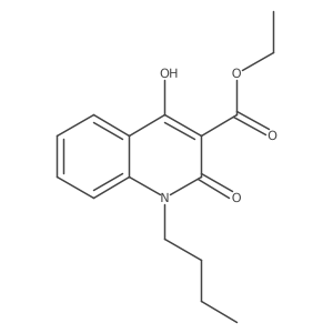 Ethyl 1-butyl-4-hydroxy-2-oxo-1,2-dihydroquinoline-3-carboxylate结构式