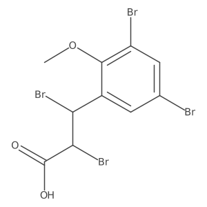 I+/-,I(2),3,5-Tetrabromo-2-methoxybenzenepropanoic acid结构式