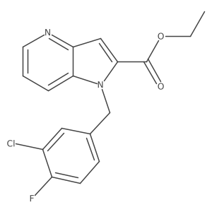 1h-Pyrrolo[3,2-b]pyridine-2-carboxylic acid,1-[(3-chloro-4-fluorophenyl)methyl]-,ethyl ester结构式