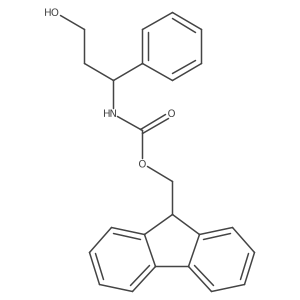 (9H-fluoren-9-yl)methyl N-(3-hydroxy-1-phenylpropyl)carbamate结构式