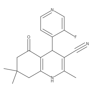4-(3-Fluoropyridin-4-yl)-2,7,7-trimethyl-5-oxo-1,4,5,6,7,8-hexahydroquinoline-3-carbonitrile Structure