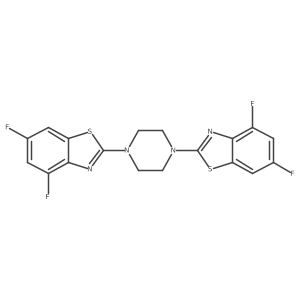 1,4-Bis(4,6-difluorobenzo[d]thiazol-2-yl)piperazine结构式