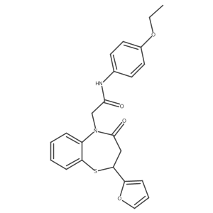 N-(4-ethoxyphenyl)-2-(2-(furan-2-yl)-4-oxo-3,4-dihydrobenzo[b][1,4]thiazepin-5(2H)-yl)acetamide Structure