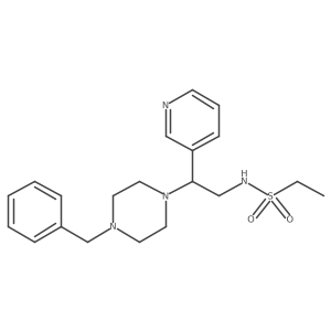 N-(2-(4-benzylpiperazin-1-yl)-2-(pyridin-3-yl)ethyl)ethanesulfonamide结构式