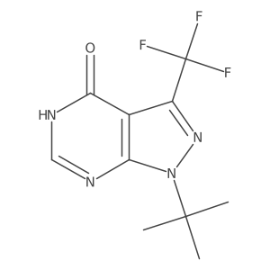 1-tert-butyl-3-(trifluoromethyl)-1H-pyrazolo[3,4-d]pyrimidin-4-ol结构式