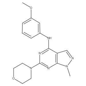 N-(3-methoxyphenyl)-1-methyl-6-morpholino-1H-pyrazolo[3,4-d]pyrimidin-4-amine结构式
