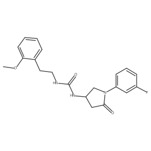 1-(1-(3-Fluorophenyl)-5-oxopyrrolidin-3-yl)-3-(2-methoxyphenethyl)urea Structure