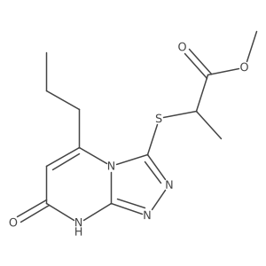 Methyl 2-((7-oxo-5-propyl-7,8-dihydro-[1,2,4]triazolo[4,3-a]pyrimidin-3-yl)thio)propanoate结构式