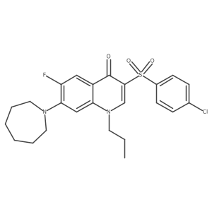 7-azepan-1-yl-3-[(4-chlorophenyl)sulfonyl]-6-fluoro-1-propylquinolin-4(1H)-one结构式