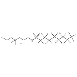 N-(2-Hydroxyethyl)-N,N-dimethyl-3-[[(perfluorooctyl)sulfonyl]amino]propanaminium chloride结构式