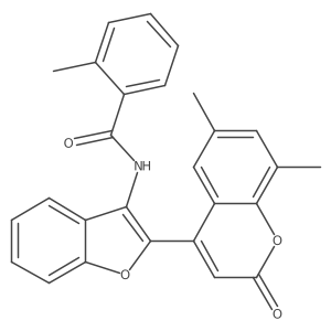 N-[2-(6,8-dimethyl-2-oxo-2H-chromen-4-yl)-1-benzofuran-3-yl]-2-methylbenzamide Structure