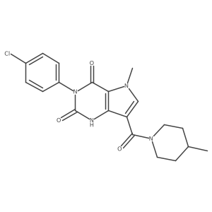 3-(4-chlorophenyl)-5-methyl-7-(4-methylpiperidine-1-carbonyl)-1H-pyrrolo[3,2-d]pyrimidine-2,4(3H,5H)-dione Structure