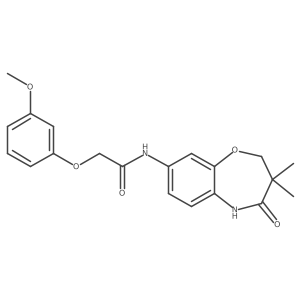 N-(3,3-dimethyl-4-oxo-2,3,4,5-tetrahydrobenzo[b][1,4]oxazepin-8-yl)-2-(3-methoxyphenoxy)acetamide Structure