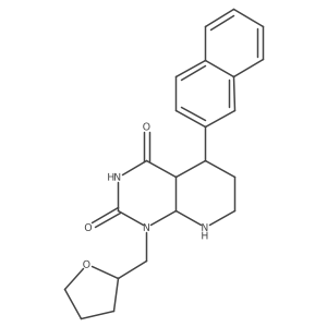 5-Naphthalen-2-yl-1-(oxolan-2-ylmethyl)-4a,5,6,7,8,8a-hexahydropyrido[2,3-d]pyrimidine-2,4-dione Structure