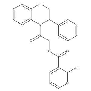 2-oxo-2-(3-phenyl-3,4-dihydro-2H-1,4-benzoxazin-4-yl)ethyl 2-chloropyridine-3-carboxylate结构式