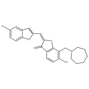 (2Z)-7-(azepan-1-ylmethyl)-2-[(5-bromo-1-benzofuran-2-yl)methylidene]-6-hydroxy-1-benzofuran-3(2H)-one Structure