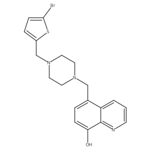 5-((4-((5-Bromothiophen-2-yl)methyl)piperazin-1-yl)methyl)quinolin-8-ol Structure