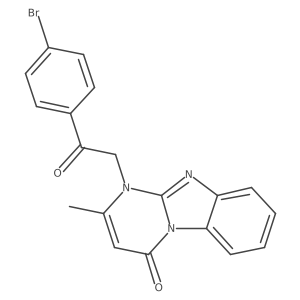 1-[2-(4-bromophenyl)-2-oxoethyl]-2-methylpyrimido[1,2-a]benzimidazol-4(1H)-one结构式