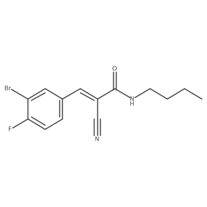 3-(3-bromo-4-fluorophenyl)-N-butyl-2-cyanoprop-2-enamide Structure
