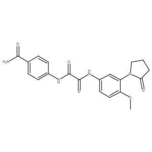N1-(4-carbamoylphenyl)-N2-(4-methoxy-3-(2-oxopyrrolidin-1-yl)phenyl)oxalamide结构式