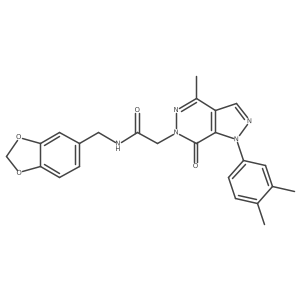 N-(benzo[d][1,3]dioxol-5-ylmethyl)-2-(1-(3,4-dimethylphenyl)-4-methyl-7-oxo-1H-pyrazolo[3,4-d]pyridazin-6(7H)-yl)acetamide Structure