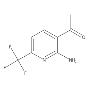 1-(2-Amino-6-(trifluoromethyl)pyridin-3-YL)ethanone结构式