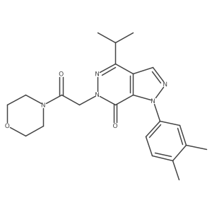 1-(3,4-dimethylphenyl)-4-isopropyl-6-(2-morpholino-2-oxoethyl)-1H-pyrazolo[3,4-d]pyridazin-7(6H)-one结构式