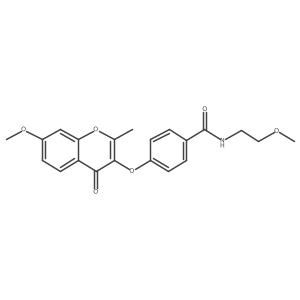 4-[(7-methoxy-2-methyl-4-oxo-4H-chromen-3-yl)oxy]-N-(2-methoxyethyl)benzamide结构式
