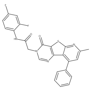 N-(2,4-difluorophenyl)-2-(7-methyl-4-oxo-9-phenylpyrido[3',2':4,5]thieno[3,2-d]pyrimidin-3(4H)-yl)acetamide Structure